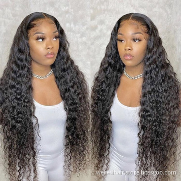 Gorgeous 100% Brazilian Black Human Hair Blend Lace Front Wig,Baby Humam Luxury Hair Wig,30 Inch Curly Lace Frontal Wig